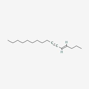 molecular formula C16H28 B1336144 4-Hexadecen-6-yne, (E)- 