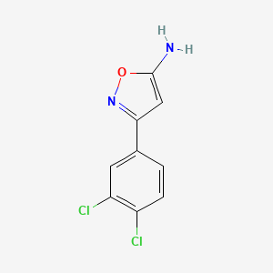 molecular formula C9H6Cl2N2O B1336155 5-氨基-3-(3,4-二氯苯基)异噁唑 CAS No. 501902-20-1