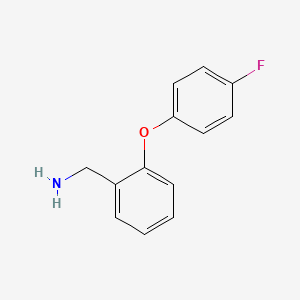 molecular formula C13H12FNO B1336161 1-[2-(4-Fluorophenoxy)phenyl]methanamine CAS No. 869945-30-2