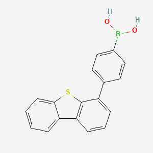 molecular formula C18H13BO2S B13361616 (4-(Dibenzo[b,d]thiophen-4-yl)phenyl)boronic acid 