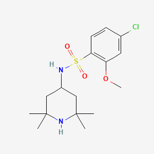 molecular formula C16H25ClN2O3S B13361728 4-chloro-2-methoxy-N-(2,2,6,6-tetramethyl-4-piperidinyl)benzenesulfonamide 
