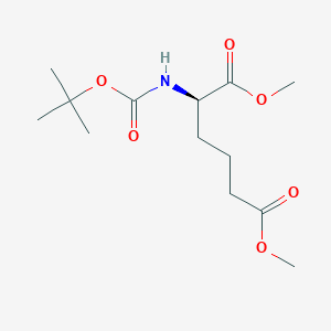 molecular formula C13H23NO6 B13361792 N-[(1,1-Dimethylethoxy)carbonyl]-6-methoxy-6-oxo-D-norleucine Methyl Ester 