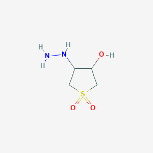 molecular formula C4H10N2O3S B1336180 4-Hydrazinyl-1,1-dioxothiolan-3-ol CAS No. 874-47-5