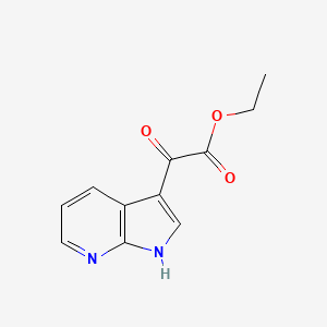 molecular formula C11H10N2O3 B1336186 2-氧代-2-(1H-吡咯并[2,3-b]吡啶-3-基)乙酸乙酯 CAS No. 626604-80-6