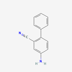 molecular formula C13H10N2 B13361873 4-Amino-biphenyl-2-carbonitrile 