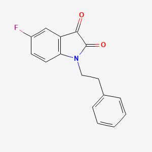 molecular formula C16H12FNO2 B1336203 5-fluoro-1-(2-phenylethyl)-1H-indole-2,3-dione 