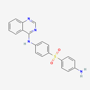 molecular formula C20H16N4O2S B13362071 N-{4-[(4-aminophenyl)sulfonyl]phenyl}-4-quinazolinamine 