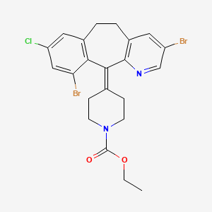 molecular formula C22H21Br2ClN2O2 B13362158 ethyl 4-(3,10-dibromo-8-chloro-5,6-dihydro-11H-benzo[5,6]cyclohepta[1,2-b]pyridin-11-ylidene)piperidine-1-carboxylate 