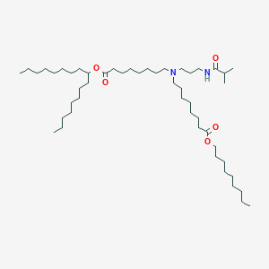 molecular formula C49H96N2O5 B13362166 Heptadecan-9-yl 8-((3-isobutyramidopropyl)(8-(nonyloxy)-8-oxooctyl)amino)octanoate 