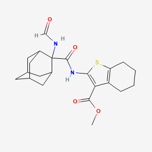 molecular formula C22H28N2O4S B13362184 Methyl 2-({[2-(formylamino)-2-adamantyl]carbonyl}amino)-4,5,6,7-tetrahydro-1-benzothiophene-3-carboxylate CAS No. 954238-93-8
