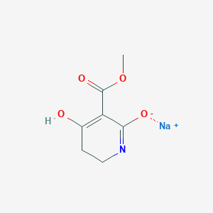 molecular formula C7H8NNaO4 B13362205 Sodium 3-(methoxycarbonyl)-4-oxo-1,4,5,6-tetrahydropyridin-2-olate 