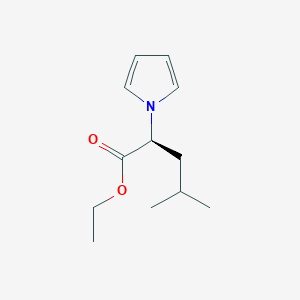 molecular formula C12H19NO2 B1336223 Ethyl (2S)-4-methyl-2-(1H-pyrrol-1-YL)pentanoate CAS No. 935765-04-1