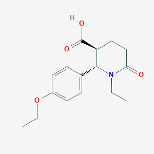 molecular formula C16H21NO4 B1336226 (2S,3S)-2-(4-ethoxyphenyl)-1-ethyl-6-oxopiperidine-3-carboxylic acid 