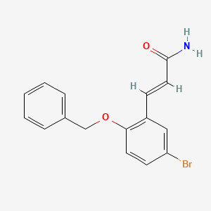 molecular formula C16H14BrNO2 B13362260 3-[2-(Benzyloxy)-5-bromophenyl]acrylamide 
