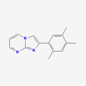 molecular formula C15H15N3 B1336229 2-(2,4,5-Trimethylphenyl)imidazo[1,2-a]pyrimidine 