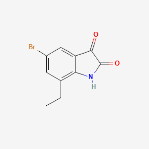 molecular formula C10H8BrNO2 B1336231 5-Bromo-7-ethylindoline-2,3-dione CAS No. 34921-60-3