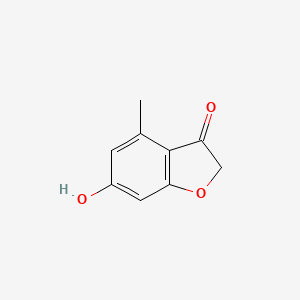 molecular formula C9H8O3 B1336237 6-hydroxy-4-methyl-1-benzofuran-3(2H)-one CAS No. 21861-32-5