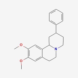 molecular formula C21H25NO2 B13362408 9,10-dimethoxy-2-phenyl-1,3,4,6,7,11b-hexahydro-2H-pyrido[2,1-a]isoquinoline 