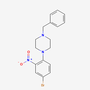 1-Benzyl-4-(4-bromo-2-nitrophenyl)piperazine