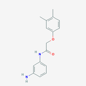 molecular formula C16H18N2O2 B1336249 N-(3-aminophenyl)-2-(3,4-dimethylphenoxy)acetamide CAS No. 898176-79-9