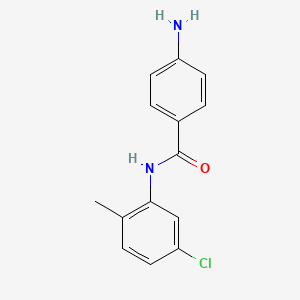 molecular formula C14H13ClN2O B1336252 4-氨基-N-(5-氯-2-甲基苯基)苯甲酰胺 CAS No. 897595-52-7