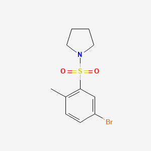 molecular formula C11H14BrNO2S B1336256 1-((5-Bromo-2-methylphenyl)sulfonyl)pyrrolidine CAS No. 1178386-07-6