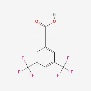 molecular formula C12H10F6O2 B1336260 2-(3,5-Bis(trifluoromethyl)phenyl)-2-methylpropanoic acid CAS No. 289686-70-0