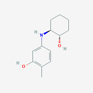 molecular formula C13H19NO2 B13362620 5-(((1S,2S)-2-Hydroxycyclohexyl)amino)-2-methylphenol 