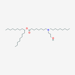 molecular formula C37H75NO3 B13362685 Heptadecan-9-yl 8-((3-hydroxypropyl)(nonyl)amino)octanoate 