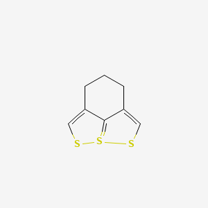 molecular formula C8H8S3 B13362714 4,5-dihydro-3H-8lambda~4~-[1,2]dithiolo[4,5,1-hi][1,2]benzodithiole CAS No. 37159-78-7