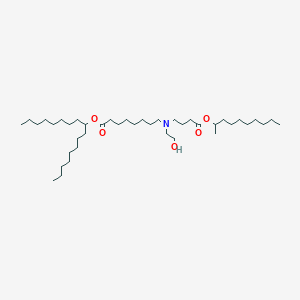 molecular formula C41H81NO5 B13362719 Heptadecan-9-yl 8-((4-(decan-2-yloxy)-4-oxobutyl)(2-hydroxyethyl)amino)octanoate 