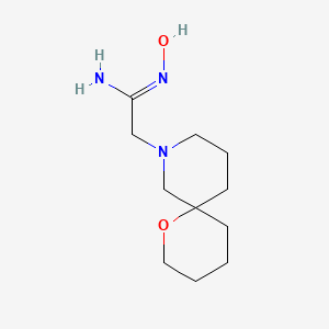 molecular formula C11H21N3O2 B13362753 N'-Hydroxy-2-(1-oxa-8-azaspiro[5.5]undecan-8-yl)acetimidamide 