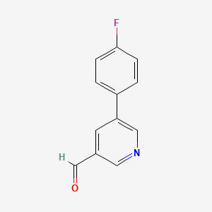 molecular formula C12H8FNO B1336276 5-(4-氟苯基)吡啶-3-甲醛 CAS No. 381684-96-4