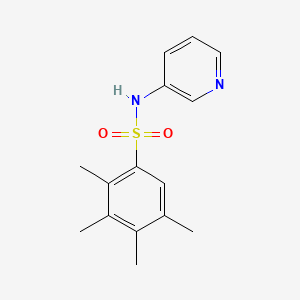 molecular formula C15H18N2O2S B13362787 2,3,4,5-tetramethyl-N-(3-pyridinyl)benzenesulfonamide 
