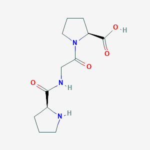 molecular formula C12H19N3O4 B1336288 L-Proline, L-prolylglycyl- CAS No. 7561-51-5