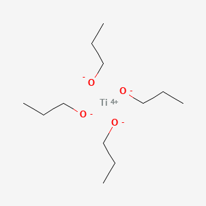 molecular formula C3H8OTi B1336289 Titanium tetrapropoxide CAS No. 3087-37-4