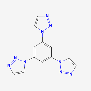 molecular formula C12H9N9 B13362912 1,3,5-Tri(1H-1,2,3-triazol-1-yl)benzene 