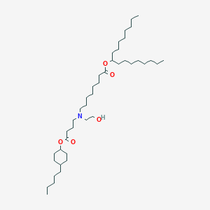 molecular formula C42H81NO5 B13362991 Heptadecan-9-yl 8-((2-hydroxyethyl)(4-oxo-4-((4-pentylcyclohexyl)oxy)butyl)amino)octanoate 