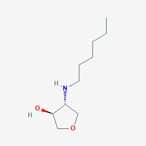 molecular formula C10H21NO2 B13363017 (3S,4R)-4-(hexylamino)oxolan-3-ol 
