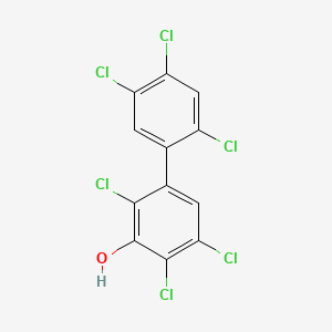 molecular formula C12H4Cl6O B1336305 (1,1'-Biphenyl)-3-ol, 2,2',4,4',5,5'-hexachloro- CAS No. 54284-55-8
