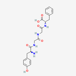 molecular formula C22H26N4O6 B1336308 Tyrosyl-glycyl-glycyl-phenylalanyl CAS No. 60254-82-2