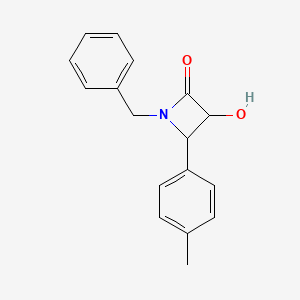 molecular formula C17H17NO2 B13363087 1-Benzyl-3-hydroxy-4-(4-methylphenyl)-2-azetidinone 
