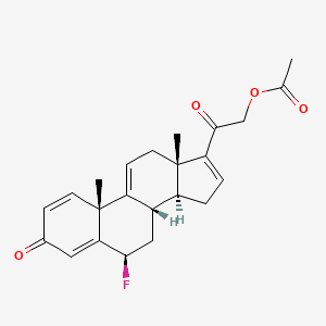 B1336309 6beta-Fluoro-21-hydroxypregna-1,4,9(11),16-tetraene-3,20-dione 21-acetate CAS No. 60864-52-0