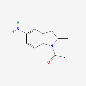 molecular formula C11H14N2O B1336321 1-(5-Amino-2-methyl-2,3-dihydro-indol-1-yl)-ethanone CAS No. 95545-03-2
