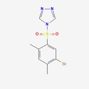 molecular formula C10H10BrN3O2S B13363213 4-[(5-bromo-2,4-dimethylphenyl)sulfonyl]-4H-1,2,4-triazole 