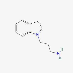 molecular formula C11H16N2 B1336322 3-(2,3-dihydro-1H-indol-1-yl)propan-1-amine CAS No. 61123-70-4
