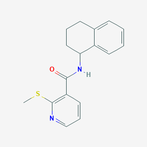 molecular formula C17H18N2OS B13363253 2-(Methylthio)-N-(1,2,3,4-tetrahydronaphthalen-1-yl)nicotinamide 