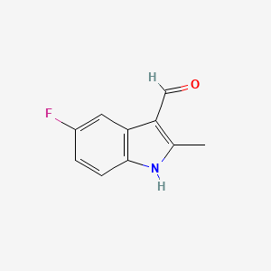 molecular formula C10H8FNO B1336327 5-Fluoro-2-methyl-1H-indole-3-carbaldehyde CAS No. 815586-68-6