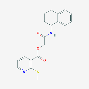 molecular formula C19H20N2O3S B13363389 [2-Oxo-2-(1,2,3,4-tetrahydronaphthalen-1-ylamino)ethyl] 2-methylsulfanylpyridine-3-carboxylate CAS No. 852564-63-7
