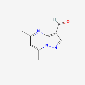 molecular formula C9H9N3O B1336340 5,7-Dimethylpyrazolo[1,5-a]pyrimidine-3-carbaldehyde CAS No. 878414-63-2
